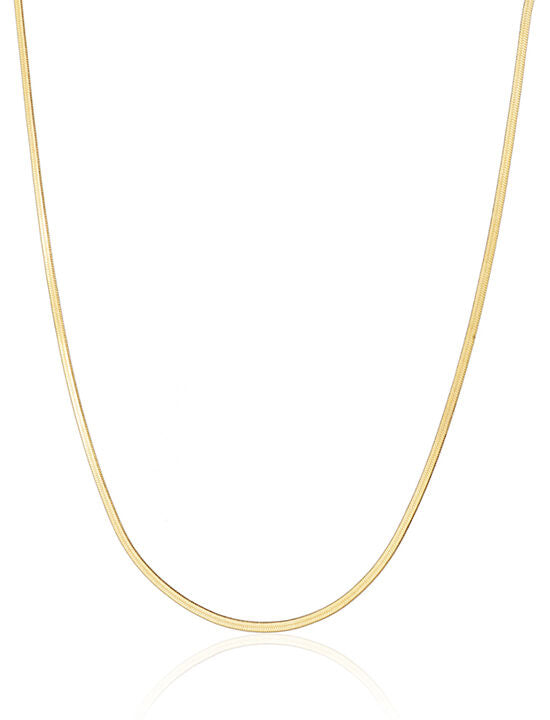 Corrente Banhado a Ouro Fita 3mm 45cm Pra Ter Estilo