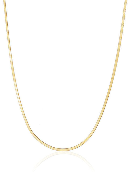 Corrente Banhado a Ouro Fita 3mm 45cm Pra Ter Estilo