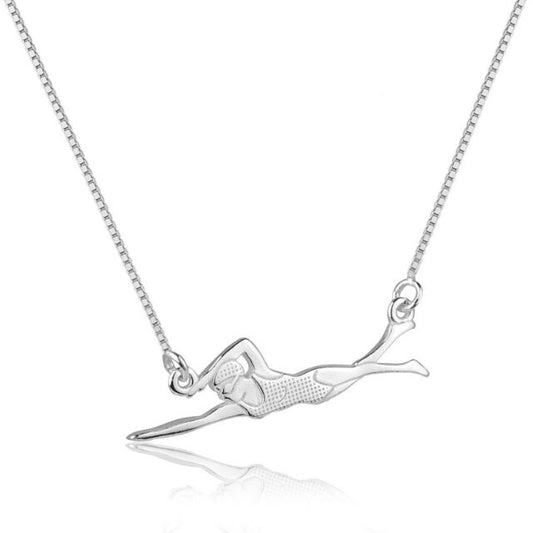 Colar de Prata de Natação Pra Ter Estilo