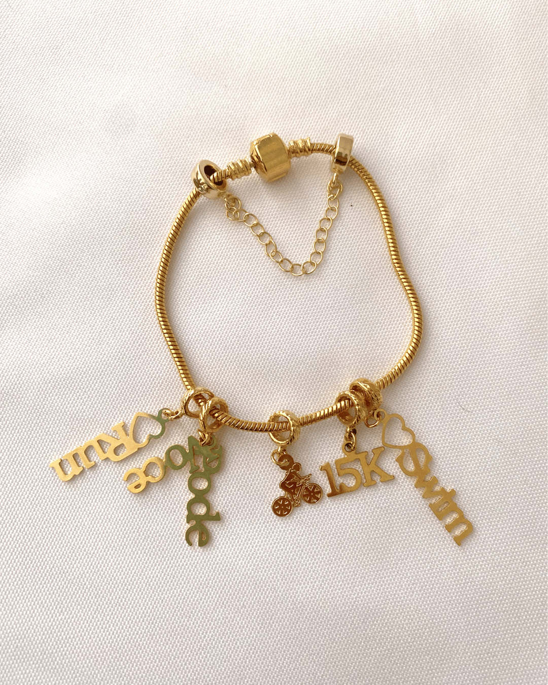 Corrente de Segurança Banhada a Ouro para Pulseira da Vida praterestilo.com.br