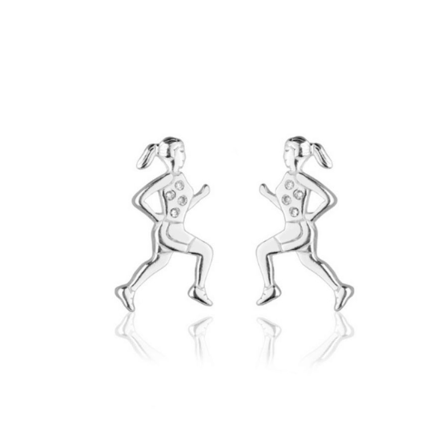 Brinco de Prata de Corredora Grande Pra Ter Estilo