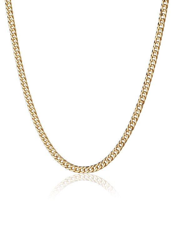 Corrente Banhada a Ouro Grume grossa 5mm 50cm praterestilo.com.br