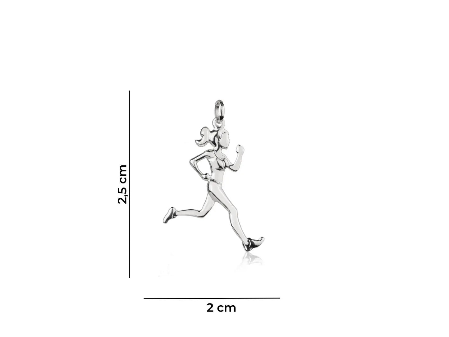 Pingente de Prata de Corredora Pra Ter Estilo