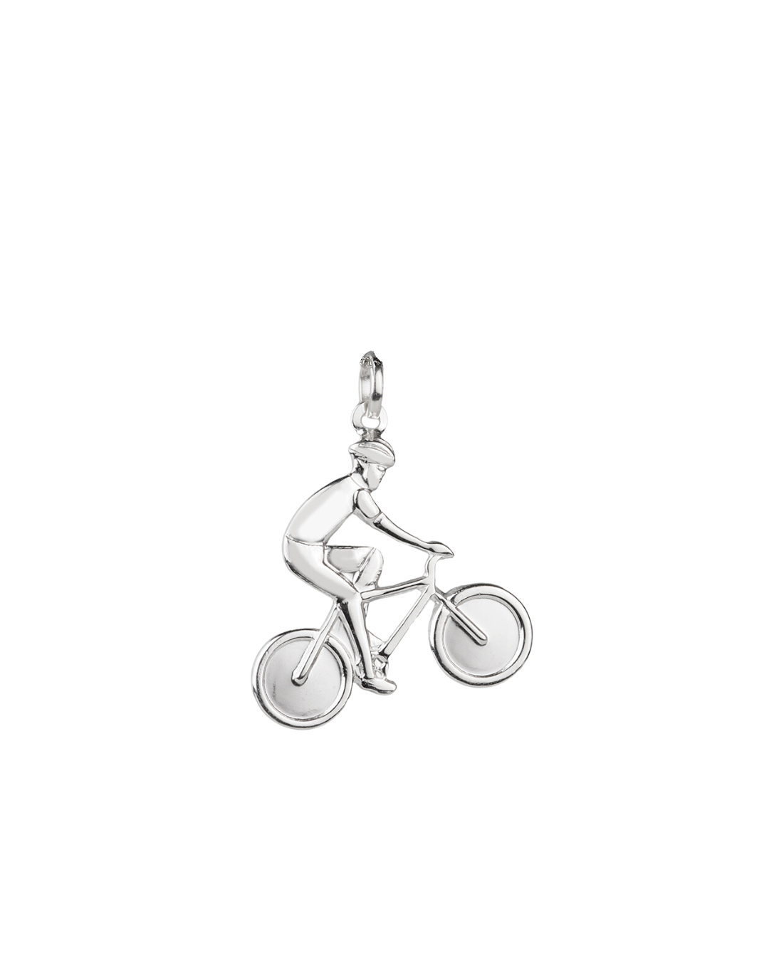 Pingente de prata de Ciclista Masculino Pra Ter Estilo