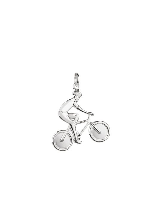 Pingente de prata de Ciclista Masculino Pra Ter Estilo
