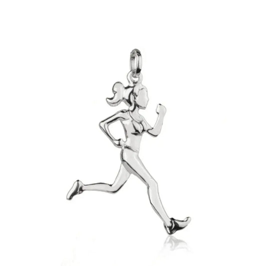 Pingente de Prata de Corredora Pra Ter Estilo