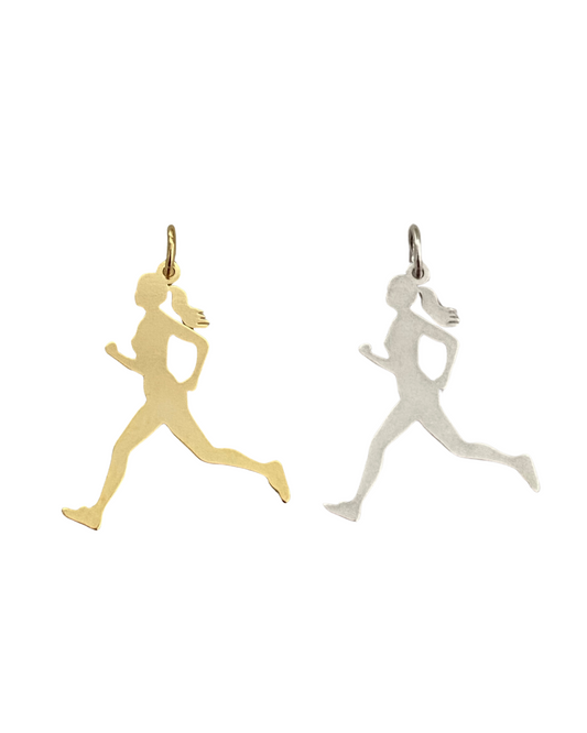 Pingente de Corredora - Escolha entre Prata 925 ou Banhado a Ouro- NEW