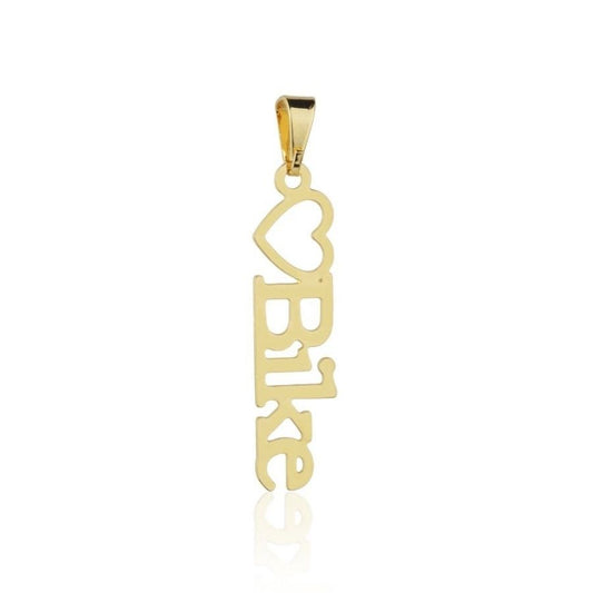 Pingente Banhado a Ouro Love Bike Pra Ter Estilo