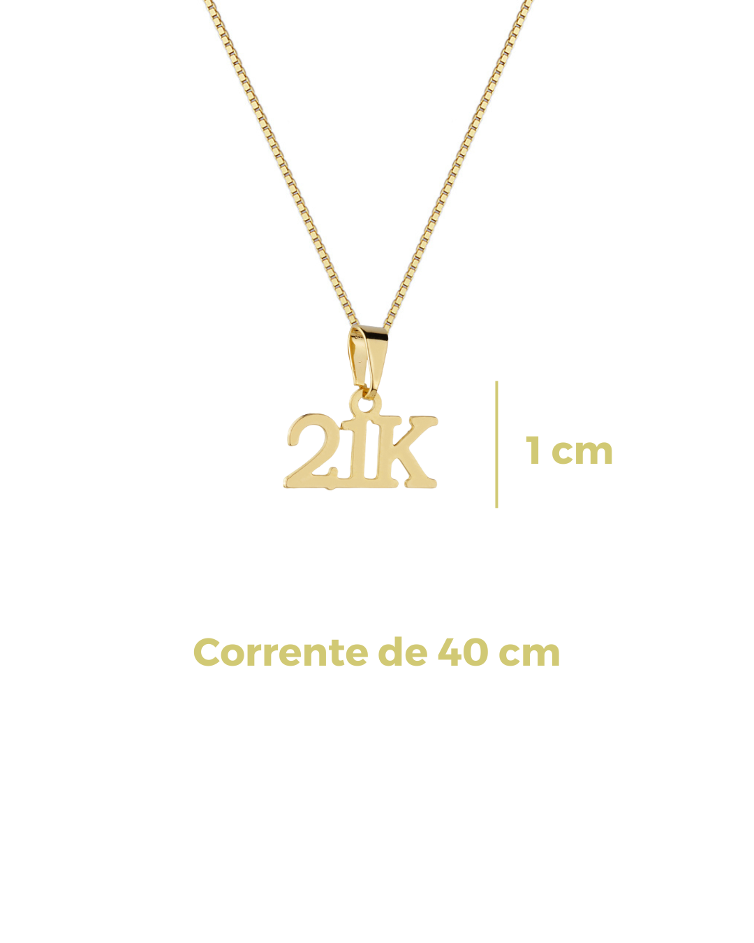 Colar Banhado a Ouro 21K - Meia Maratona de Conquistas