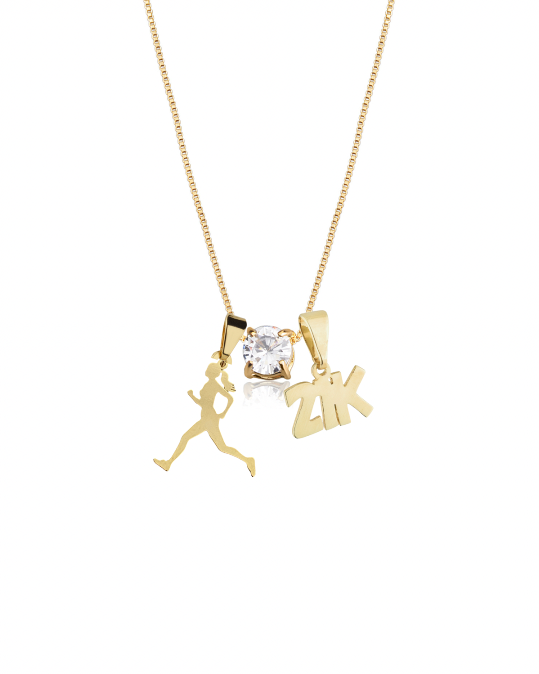 Colar Banhado a Ouro de Corredora com 21k