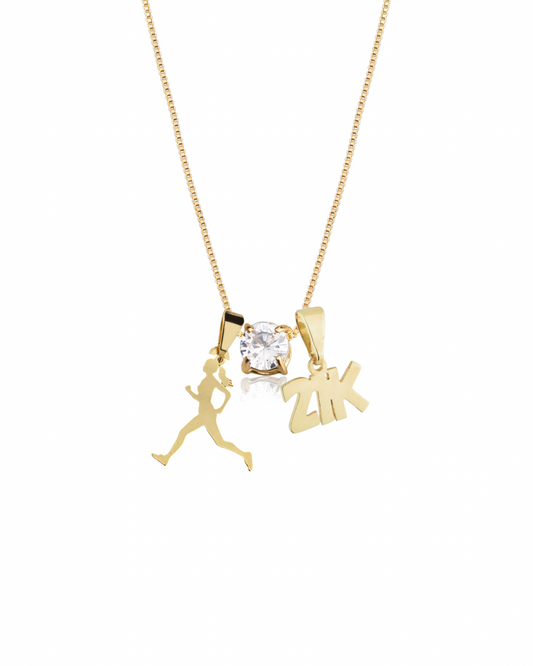 Colar Banhado a Ouro de Corredora com 21k