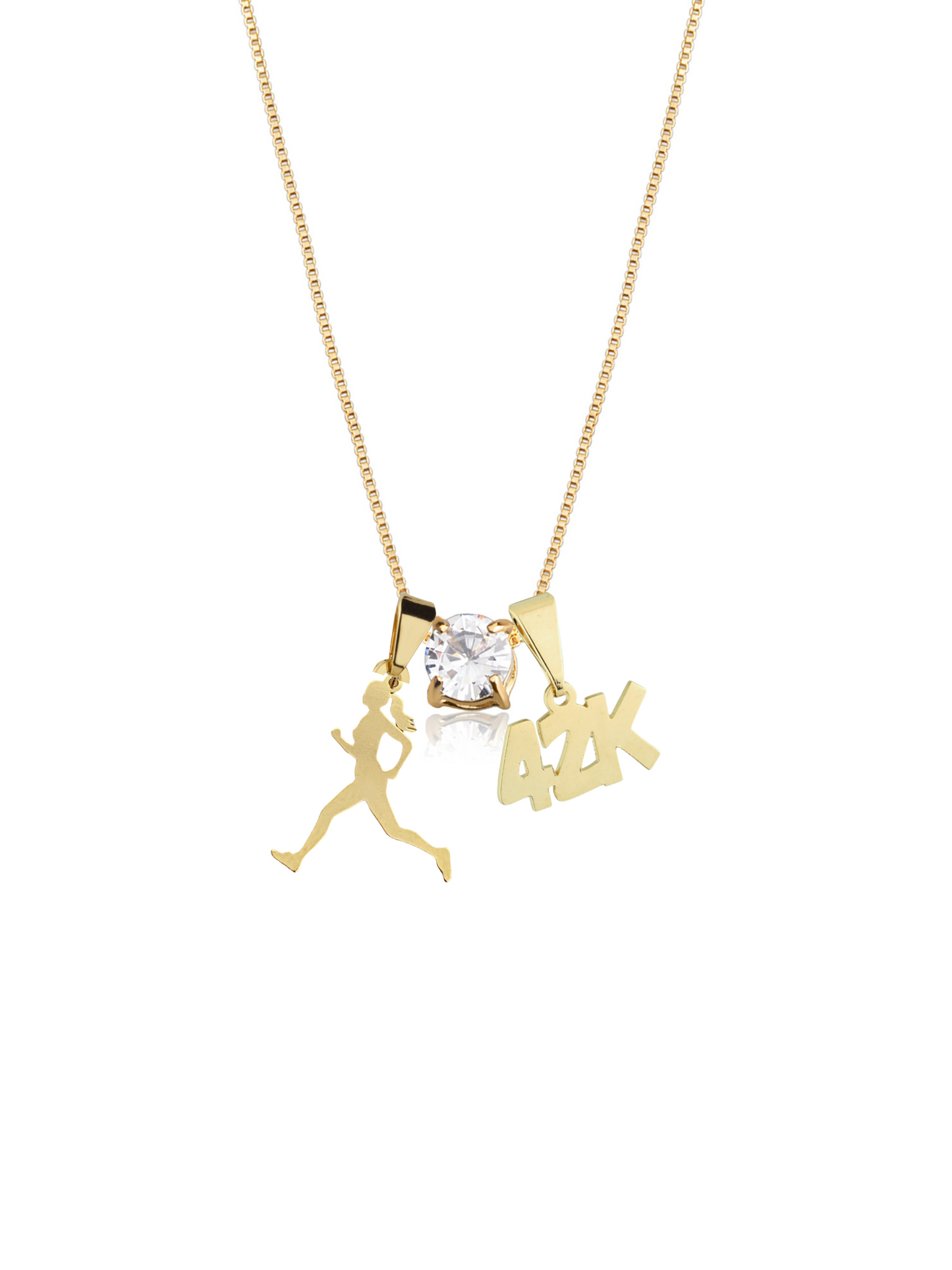 Colar Banhado a Ouro de Corredora com 42k