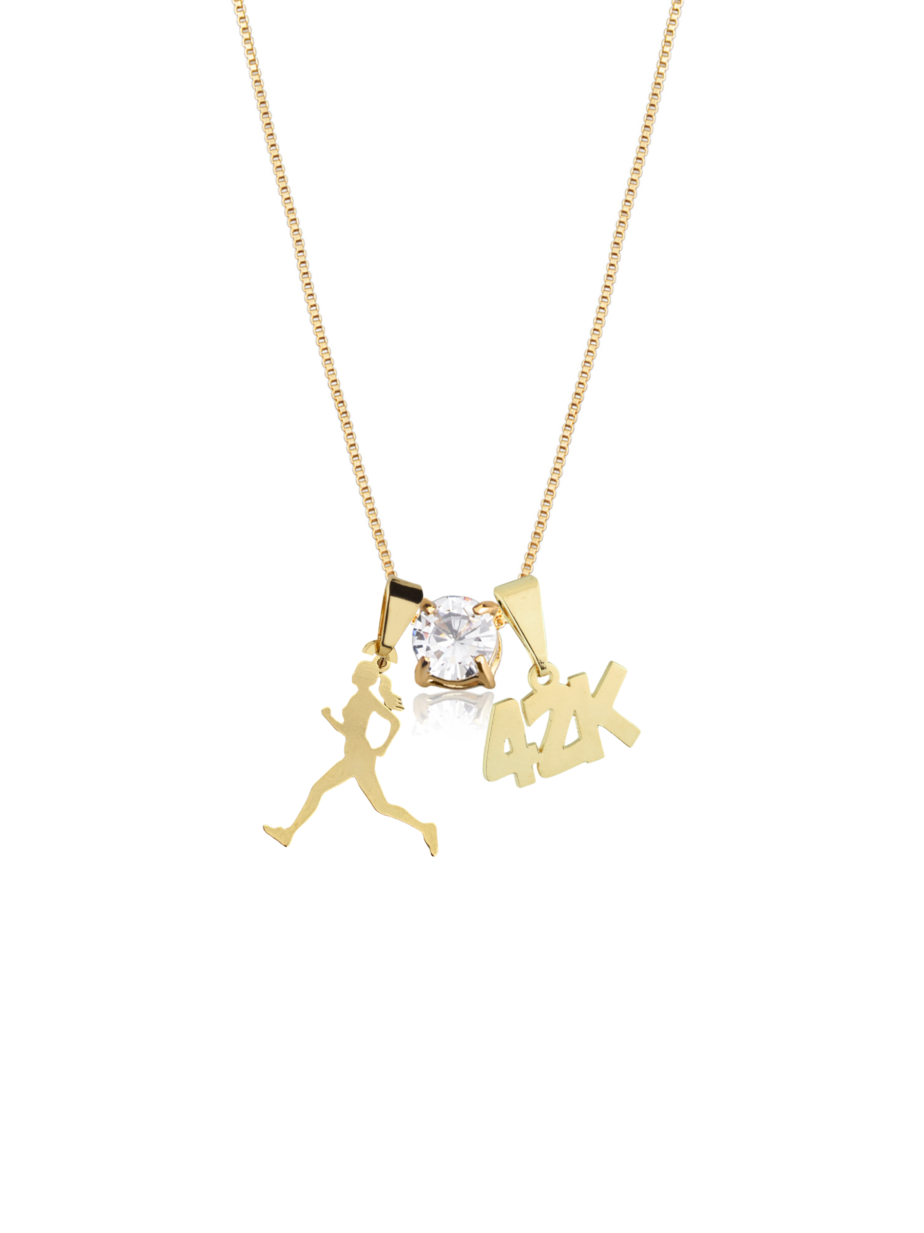 Colar Banhado a Ouro de Corredora com 42k