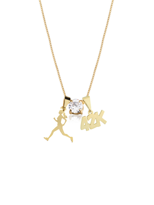 Colar Banhado a Ouro de Corredora com 42k