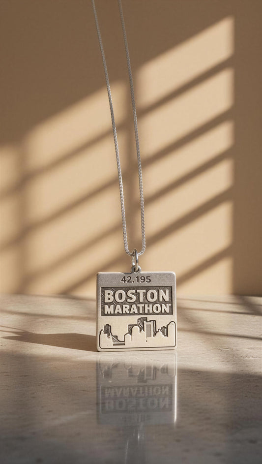 Colar de Prata Maratona de Boston