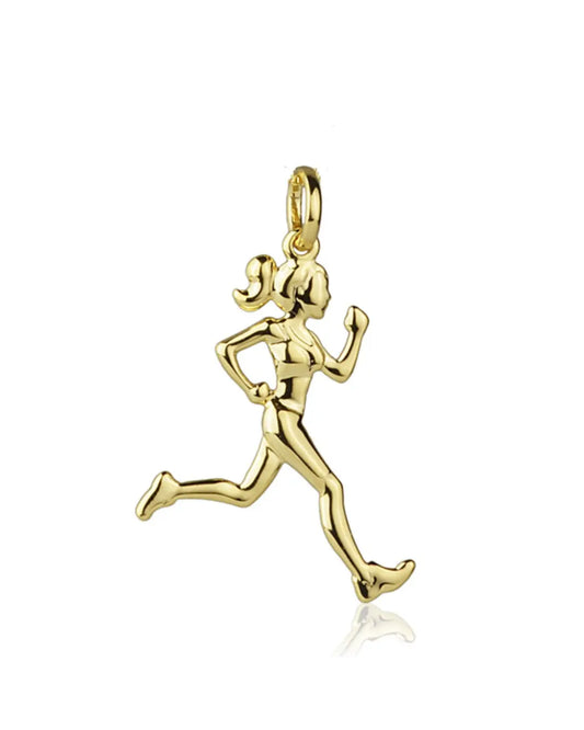 Pingente Banhado a Ouro de Corredora Pra Ter Estilo