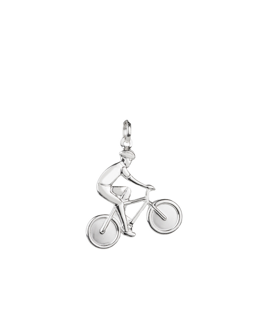 Pingente de prata de Ciclista Masculino