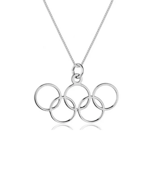 Colar de Prata com Aros Olimpico