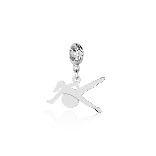 Berloque Banhado a Ródio Pilates Pra Ter Estilo