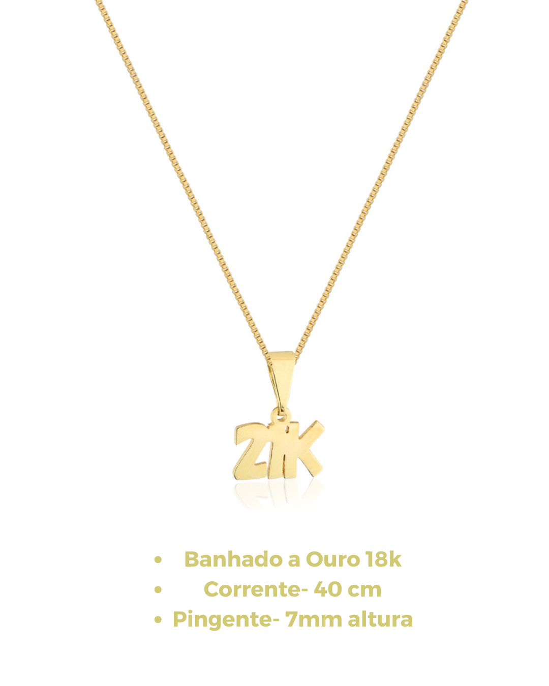 Colar Banhado a Ouro 21K - Meia Maratona de Conquistas- NEW praterestilo.com.br