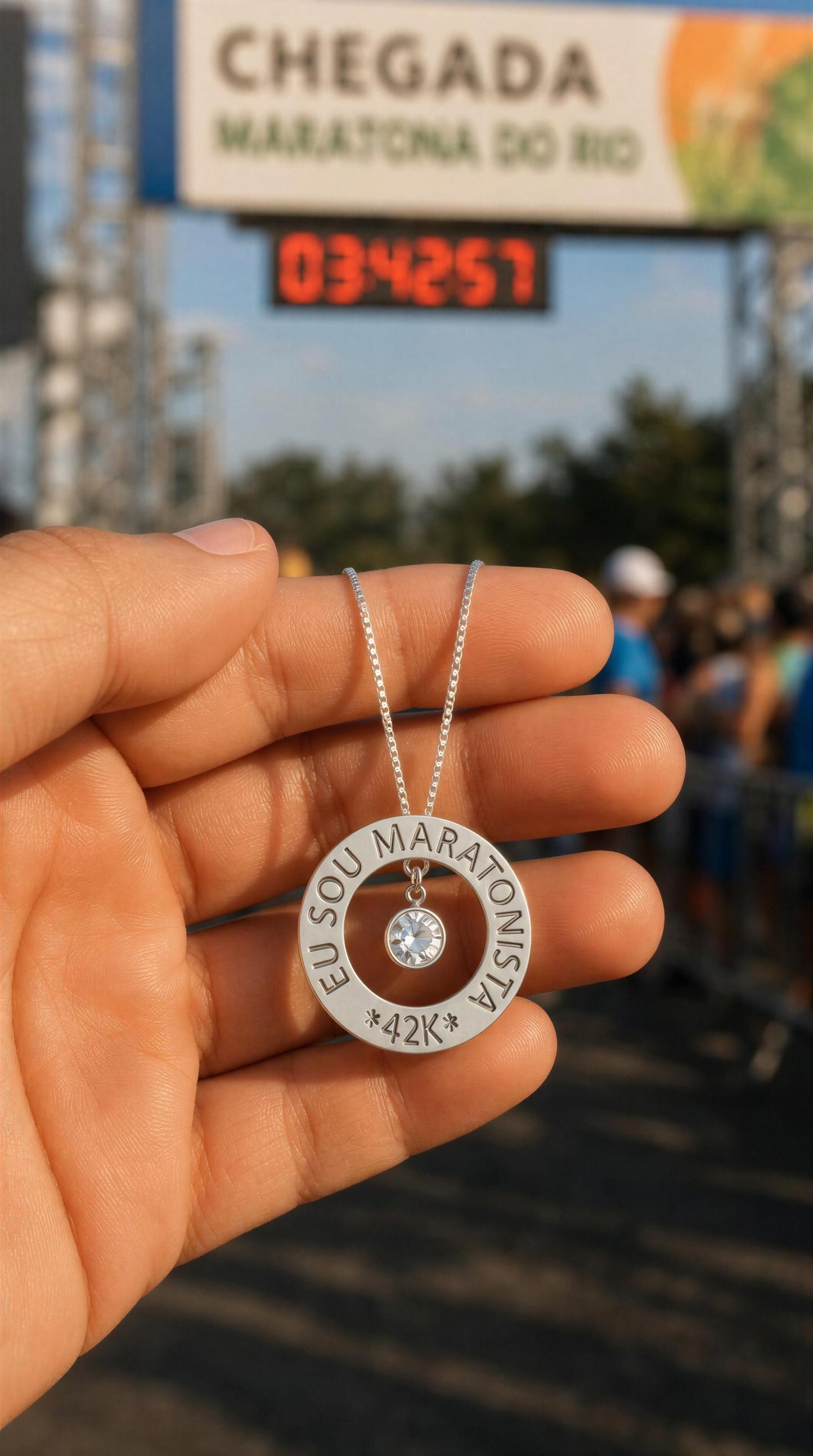 colar de prata 42k maratona