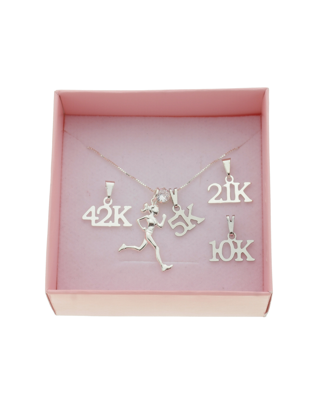 Colar de Prata de Corredora com Ponto de Luz e Pingente de 10k- Pra Ter Estilo praterestilo.com.br