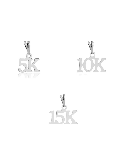 Pingente Banhado a Prata de KM