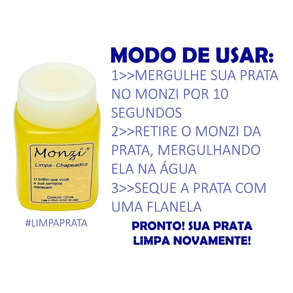 Limpa Monzi Ação Rápida Limpa Folheado 125ml